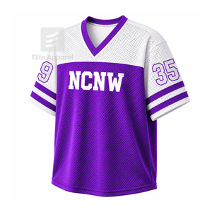 Camiseta personalizada NCNW Sorority con cuello en V, bloques de color verde y blanco, manga corta, estilo casual para mujer, de malla de poliéster. - Product Image 2