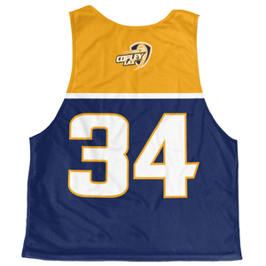 Copley Lax Camisetas de Lacrosse Personalizadas, Reversibles, Blancas, Azul Marino y Doradas, Sublimadas, Transpirables, 100% Poliéster, para Adultos - Product Image 4