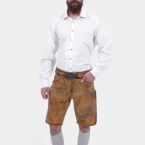Shorts en cuir de vachette de qualité supérieure pour hommes, vêtements décontractés élégants, doublure douce, streetwear tendance, production sur mesure - Product Image 1
