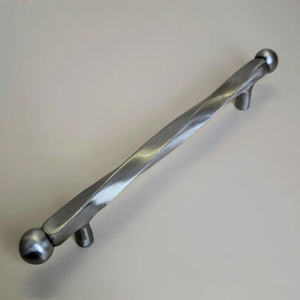 Raw Iron Twisted Cabinet Handle <b>Rustic</b> Kitchen & <b>Wardrobe</b> Pull Hand-forged iron door pull - Product Image 1