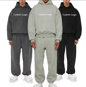 Conjunto Deportivo de Algodón de Lujo Personalizado, Sudadera con Capucha Extra Grande y Pantalones Deportivos de Alta Calidad, Ropa Urbana Unisex de Invierno para Hombre - Product Image 1