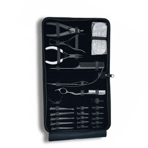 Juego de herramientas al por mayor para instalación de extensiones de cabello: herramienta de crimpado de microenlaces, aguja de gancho para cabello, pinzas de pico de pato, separador de cabello para dedo - Product Image 4