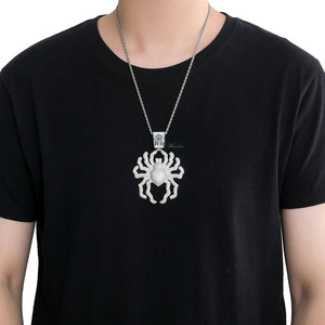 Colgante de Araña Chapado en Oro de Plata 925 con Incrustaciones de Moissanita, Estilo Hip Hop, para Uso Diario - Regalo Unisex - Product Image 4