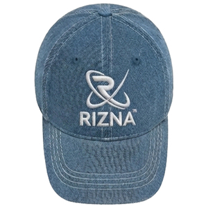 Casquette de baseball unisexe personnalisée OEM RIZNA ENTERPRISES en coton 100% de haute qualité, broderie chaîne lavée, logo imprimé à pois, 6 panneaux - Product Image 3
