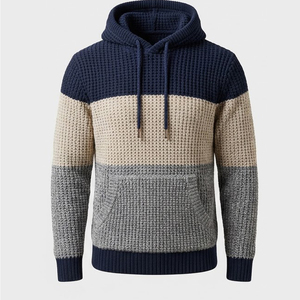Compra al por Mayor de Suéteres con Capucha de Punto Personalizados para Hombre, 100% Algodón, Impermeables - Product Image 2