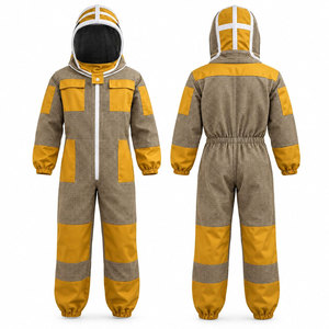 Breathable Cotton CE/EU Certified Unisex Beekeeping Suit Full Body Work Coverall Mesh <strong>Face</strong> <strong>Shield</strong> Protective Uniform for Adult - Product Image 1