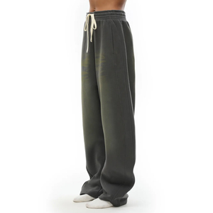 Oversized Designer Luxury <b>Men's</b> French Terry Twisted Leg Cargo <b>Jeans</b> Sweatpants Custom logo Washed Sweatpants Trousers College - Product Image 3