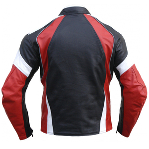 Chaqueta de Motociclista de Cuero para Hombre, Ropa de Motociclismo, Chaquetas de Cuero Impermeables para Motocicleta de Carreras, Servicio OEM - Product Image 3