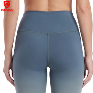 Women's High Waisted Yoga Sports Workout Gradient <b>Leggings</b> Without Pockets Quick Dry Fitness <b>Leggings</b> Customizable Logo - Product Image 4