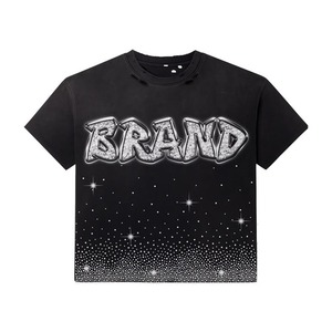 ชุดเสื้อผ้าสตรีทแวร์สีดำสำหรับผู้ชาย Six Trend เสื้อยืดคอกลมพิมพ์ลายแบรนด์พร้อมกางเกงเข้าชุด พิมพ์ลายดิจิทัล แฟชั่นฤดูร้อน - Product Image 3