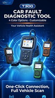 Escáner de Diagnóstico Automotriz AUTOSCAN T300 OBD2, Lector de Códigos de Error del Motor, Probador de Batería, Multicolor, para Vehículos de 12V y 24V