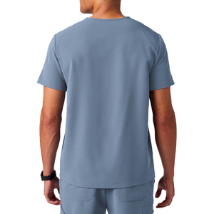Medical Scrub Set Men Women Worsted Fabric Wrinkle-Resistant Multiple Colors Hospital Use Comfortable <b>Top</b>+Pant High Quality - Product Image 2