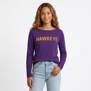 Camiseta Deportiva Hawk Eye en Oferta, Cuello Halter, Cuello en V, Holgada, Color Sólido, Suave y Transpirable, 100% Algodón, Manga Corta para Mujer - Product Image 1