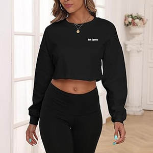 Sudaderas Cortas para Mujer Más Vendidas, Sudaderas Cortas de Calidad Profesional Hechas de Poliéster/Algodón - Product Image 2