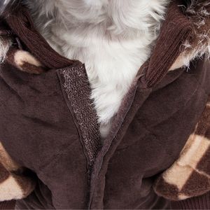 Designer Patterned Suede <b>Argyle</b> <b>Sweater</b> Pet Jacket Premium Pet Clothes - Product Image 4