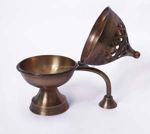 Quemador de carbón Dhuna tibetano de latón antiguo ecológico, fumador de Bakhoor, Dhooni, Dhoop, Dani para el hogar, la oficina, artículos de regalo, difusor - Product Image 2