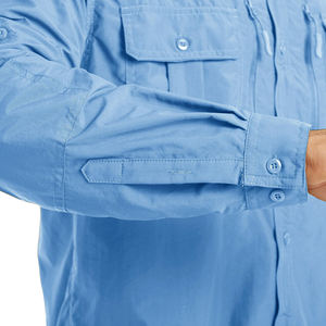 Camisa de senderismo para hombre de alta calidad con logotipo personalizado bordado, ligera y de alto rendimiento, para senderismo, pesca y caza. - Product Image 4