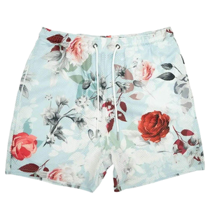 Shorts en maille pour hommes, taille élastique, couleur unie, décontractés, respirants, séchage rapide, polyester, logo personnalisé - Product Image 1