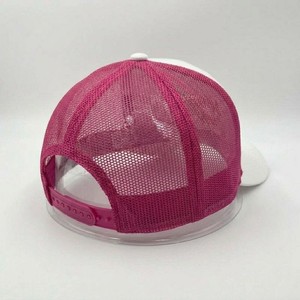 Nueva Gorra Trucker MEYBA SPORTS Blanca y Rosa de Malla, 6 Paneles, Logotipo Bordado, Ajustable, Unisex, Casual, de Verano, Estilo Béisbol - Product Image 3