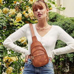 Bolsa de Pecho de Nailon con Camuflaje, Correa Ajustable a Rayas, Cierre de Cremallera Antirrobo, Mochila Unisex para Caza al Aire Libre, Capacidad de 21L - Product Image 2
