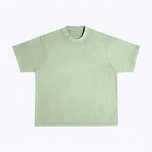 T-shirt formel homme en coton premium surdimensionné à col roulé, imprimé sérigraphié, logo avant écologique, coupe droite épaisse - Product Image 5