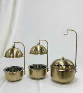 Cazuela Cuadrada de Metal de Lujo con Tapa, Acabado Dorado, Servidor de Buffet, Plato para Servir, Recipiente Interior de Acero Inoxidable para Calentar Alimentos, para Hotel - Product Image 6