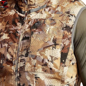 Gilet utilitaire softshell pour homme, col montant, fermeture éclair intégrale, plusieurs poches zippées, pour la chasse, la pêche, les voyages, coupe-vent - Product Image 4
