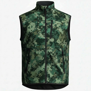 Gilet de chasse sans manches en softshell camouflage pour homme, imperméable et durable, design estival avec imprimé - Product Image 5