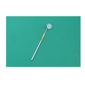 Miroir buccal dentaire de base en acier inoxydable de haute qualité # 5 poignées plaquées or, manuelles, autoclavables, certifiées CE, pour usage dentaire et chirurgical - Product Image 3