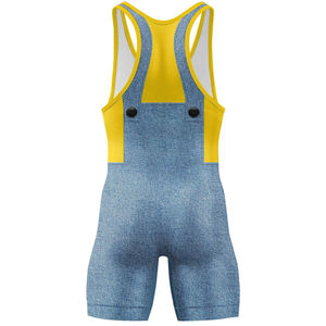 Vêtements de sport de lutte professionnelle pour hommes, vente chaude, logo personnalisé, justaucorps de lutte en spandex/polyester - Product Image 3