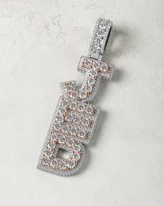 Custom Iced Out Moissanite Letter Pendant 925 Sterling Silver Rose Gold Plated Hip Hop Jewelry <b>Gift</b> - Product Image 1
