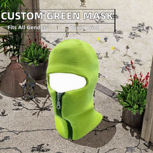 New Design High Quality Premium 100% Polyester Plain Knitted Image Balaclava for Adults Breathable Sports Outdoor Adjustable - Product Image 4