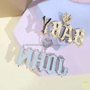 Premium Labor-Gezüchteter Diamant JOHN Namensanhänger Vollständig Funkelndes Iced-Out Buchstaben-Design Gedrehte Kette Luxuriöser Hip-Hop-Schmuck - Product Image 3