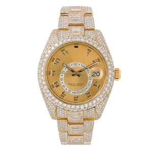 Reloj de Pulsera de Lujo, Mecánico, con Diamantes, de Acero Inoxidable, Dos Tonos, Dorado y Plateado, para Regalo, Clásico y Elegante - Product Image 1