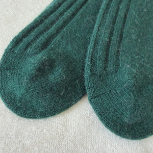 Wholesale Men's <b>Thick</b> Wool Crew <b>Socks</b> Solid Classic Ribbed Green Knitted <b>Winter</b> Thermo <b>Socks</b> Daily Wear - Product Image 4