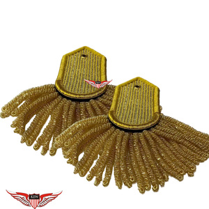 KEW - Epaulettes Dorados Personalizados de Alta Calidad, Estilo Francés Vintage Napoleónico, Lujosos, Ecológicos, Bordados, para Desfiles y Ceremonias - Product Image 1