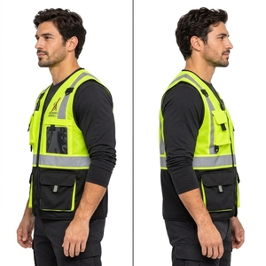 Chaleco de Seguridad de Alta Visibilidad para Hombre con Tiras Reflectantes, Tela Resistente para Trabajo, Ajuste Ligero y Cómodo, para Construcción y Uso General - Product Image 5