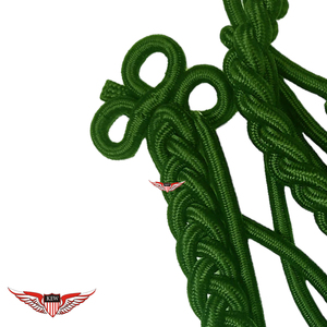 สายสะพายไหล่สีเขียวแบบเกลียวปลายสีทองเมทัลลิก - Product Image 4