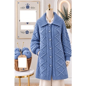 Pulls 100% acrylique ou coton, calibre 12, pour femmes, très tendance, style décontracté, pour la saison hivernale, fournisseur du Bangladesh. - Product Image 6
