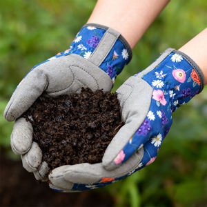 Unisex Printed Leather Gardening <b>Gloves</b> Eco-Friendly Breathable for Outdoor Daily Casual Gardening Hand Protection Touch Screen - Product Image 4