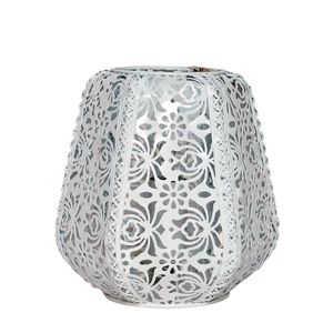 Portavelas de metal, diseño redondo hecho a mano, soporte decorativo para velas de té, para decoración de mesa o estante - Product Image 1