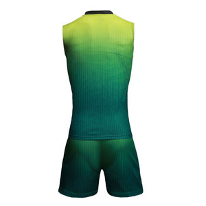 Stylish 100% Polyester Sleeveless V-neck Volleyball Uniform with Customizable Team <b>Names</b> for School Teams & Sports Clubs - Product Image 2