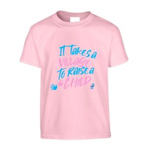 T-shirt rose à manches courtes et col rond pour tout-petits, décontracté, pour le jeu, l'école, confortable, à porter au quotidien, pour les activités - Product Image 1