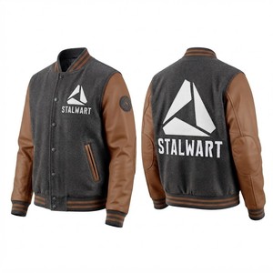 เสื้อแจ็คเก็ตวาร์ซิตี้ยูนิเซ็กซ์ แบรนด์ Stalwart แขนผ้าวูล โลโก้ลายเรขาคณิต สไตล์ลำลอง สำหรับฤดูหนาว คอตั้ง ติดกระดุมแถวเดียว กันลม ระบายอากาศได้ดี - Product Image 2