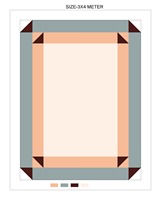 Tapis de salle à manger moderne en laine, tapis géométrique à bordure, tapis tufté fait main, tapis beige neutre vert sauge, taille personnalisée de luxe