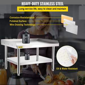 48 X 30 X 24 Inches <b>Stainless</b> <b>Steel</b> Kitchen Equipment <b>Grill</b> Stand Adjustable Storage Kitchen Commercial <b>Steel</b> Fabrication - Product Image 3