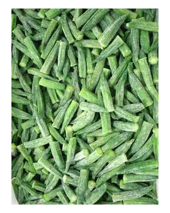 Okra Verde en Rodajas, Congelada IQF, Certificada, a Granel, Fresca Congelada, Entera, Picada, para Sopa de Gumbo, Suministro al por Mayor - Product Image 1