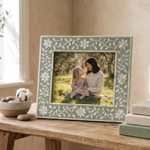 Wall and tabletop picture <b>frame</b> with mother of pearls inlay for family photo <b>gallery</b> cheapest price - Product Image 2