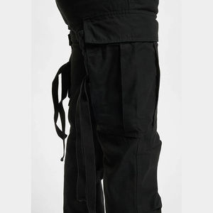 Ladies Stylish Custom <b>Summer</b> Cargo <b>Pants</b> Washed Mid Flat Front Elastic Waist Breathable Polyester/Cotton Baggy Pockets - Product Image 2