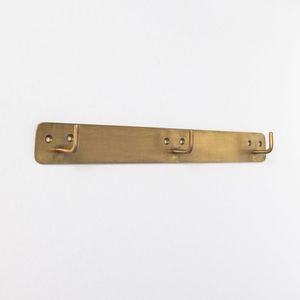 Antique Brass Wall Mounted <b>Hook</b> <b>Rail</b> With 4 <b>Hooks</b> For Towel And Kitchen Living Room Bathroom Use Easy Installation - Product Image 5